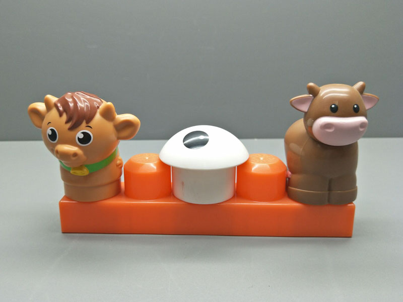 Customized children building block mushroom lamp ABS  intelligence toys